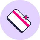 phone icon in purple background